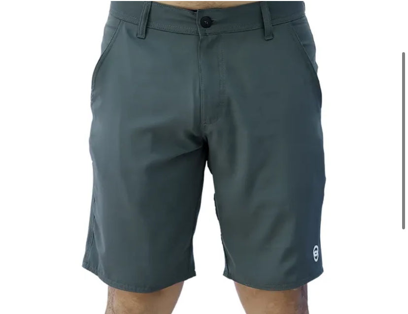 Short de Golfe Joog Poliéster Cinza Chumbo - Masculino