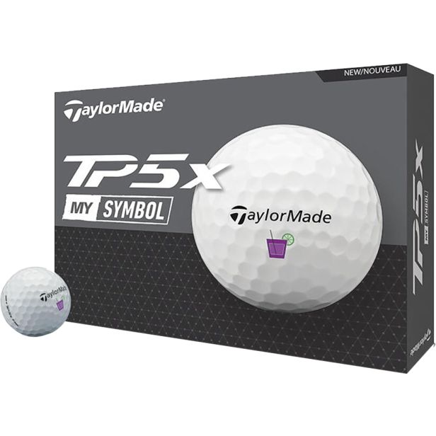 Bola de Golfe TaylorMade TP5X My Symbol Variado - Branco (12 Unidades)