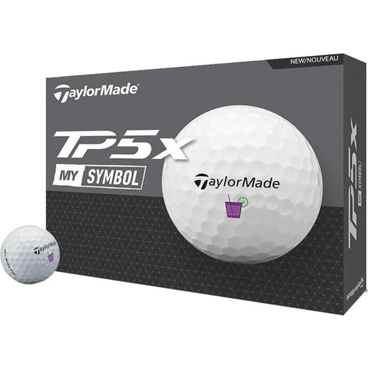 Bola de Golfe TaylorMade TP5X My Symbol Variado - Branco (12 Unidades)