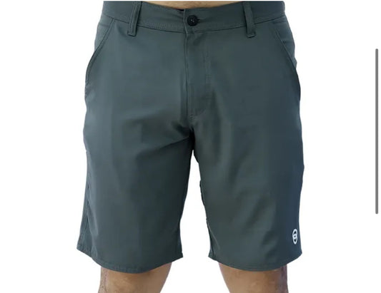 Short de Golfe Joog Poliéster Cinza Chumbo - Masculino
