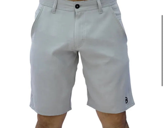 Short de Golfe Joog Poliéster Cinza Claro - Masculino